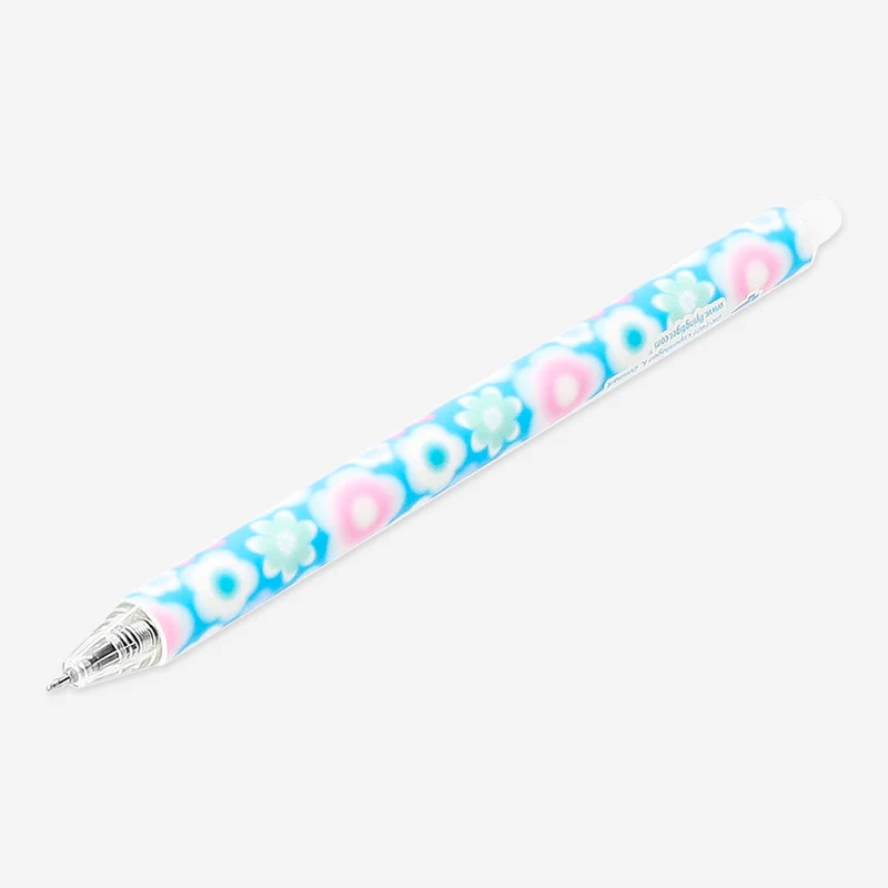 Erasable gel ink pen - Blue flowers