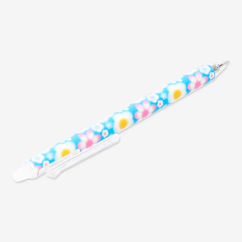 Erasable gel ink pen - Blue flowers