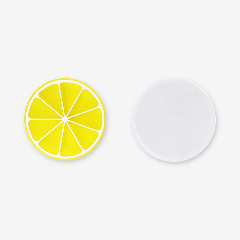 Lemon shaped ice cube tray with lid