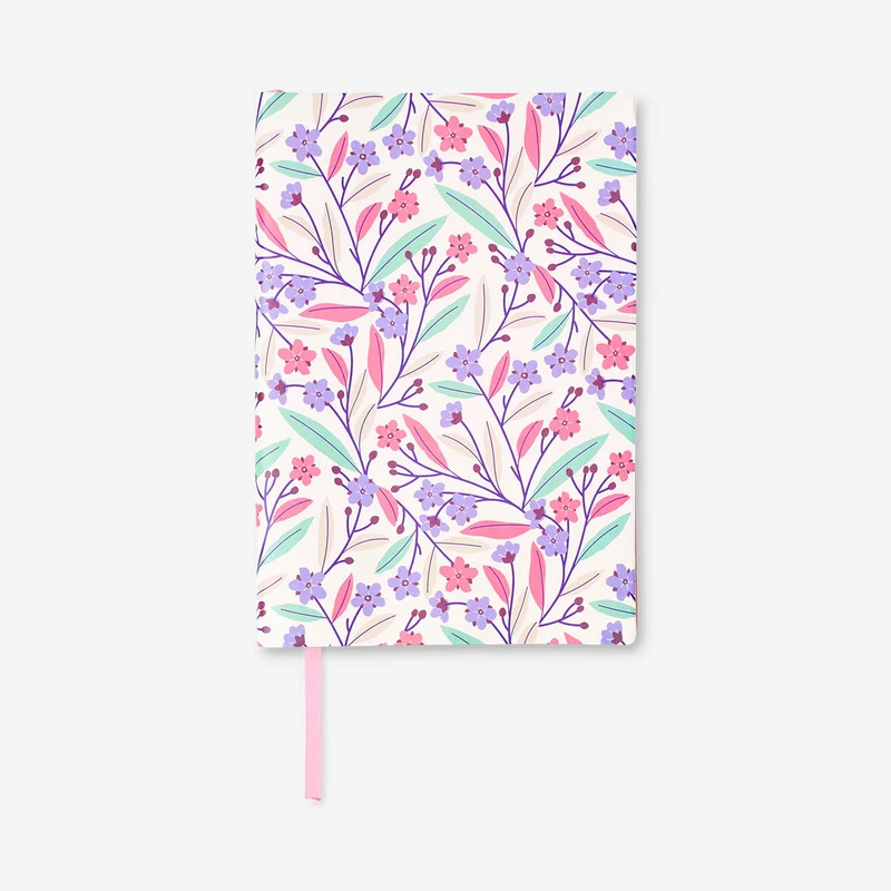 A5 soft cover floral notebook