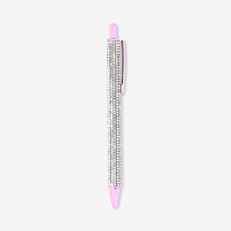 Ballpoint pen - Pink with rhinestones