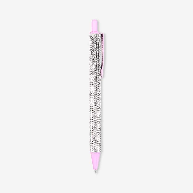 Ballpoint pen - Pink with rhinestones