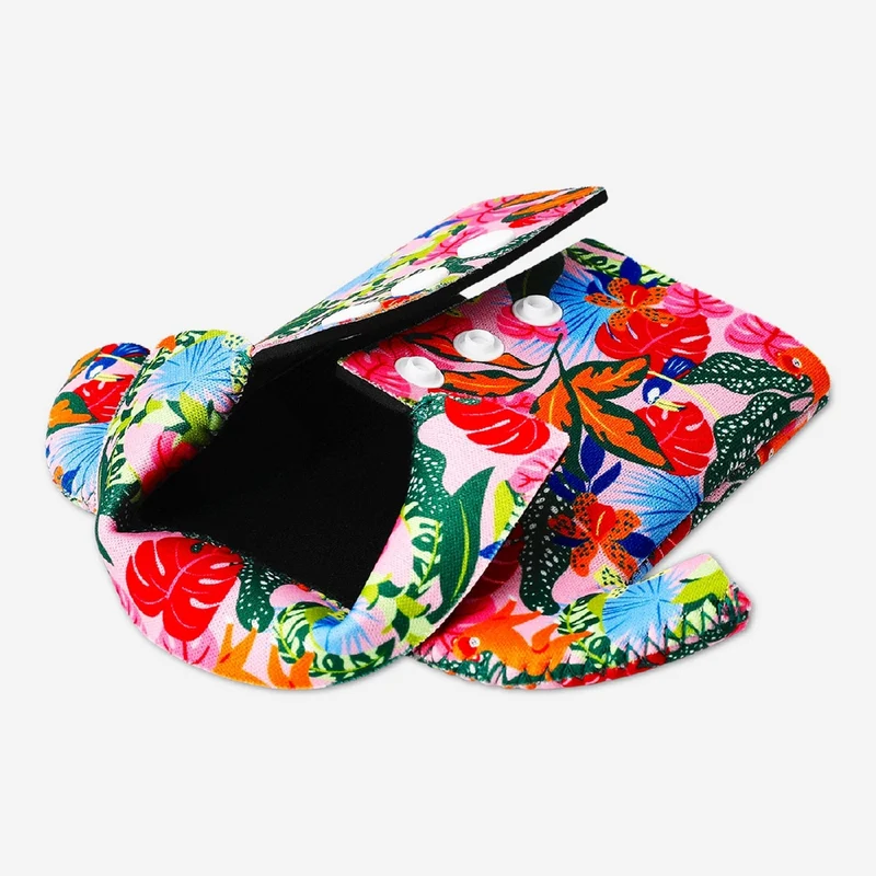 Thermal bag for cup with tropical print