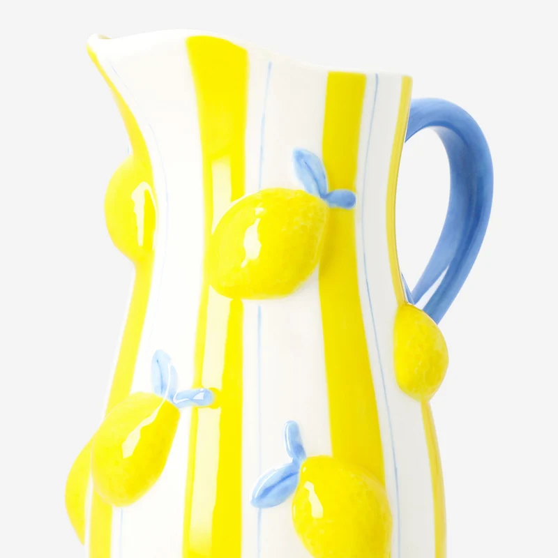 Ceramic jug with embossed lemons - 1.2 L