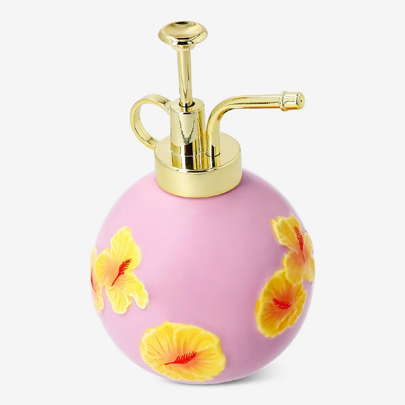 Ceramic mist spray bottle - Hibiscus flower print