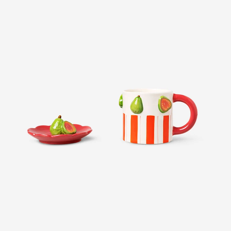 Mug with guavas and snack tray - 400 ml