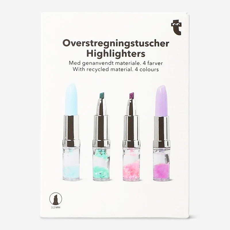 Highlighters as lipsticks - 4 pcs