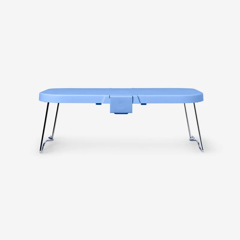 Blue foldable picnic box with table