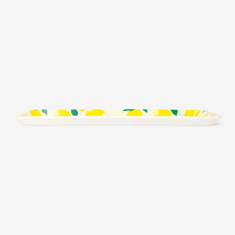 Decorative tray with lemon print - 22x31 cm