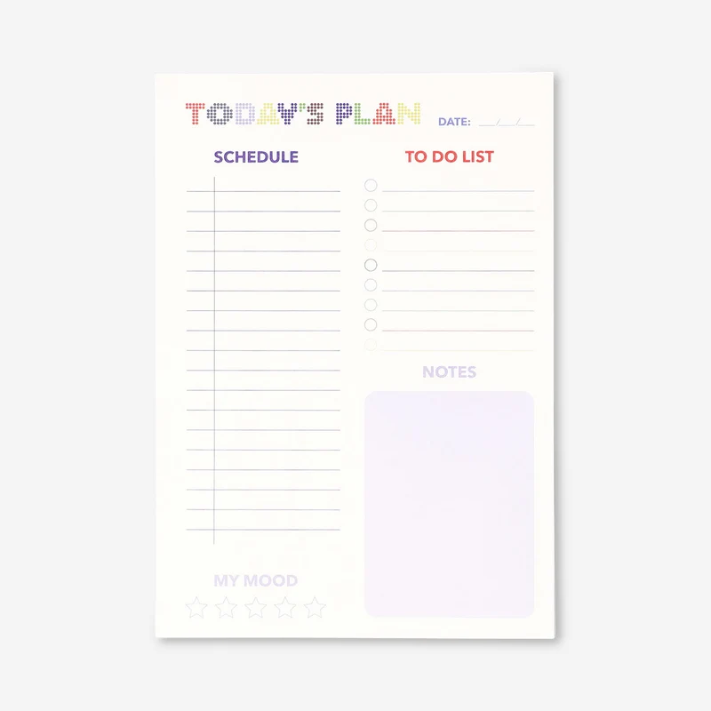 Daily planner notepad