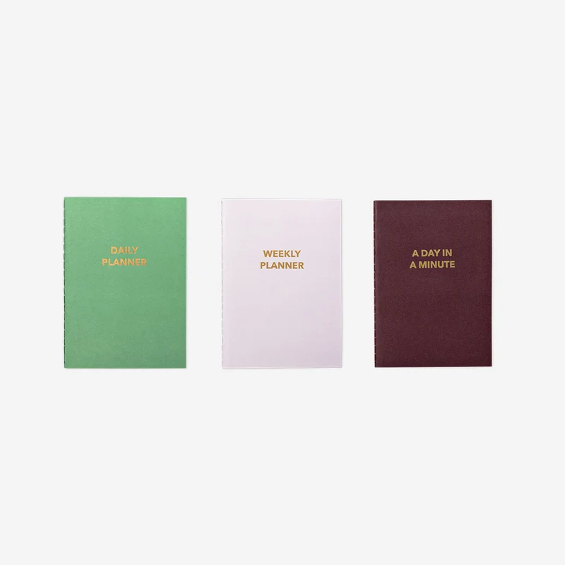 A6 set of planners in English - 3 pcs