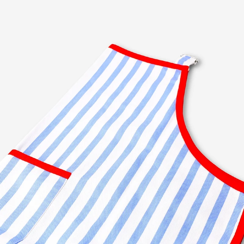 Apron with blue stripes - For adults
