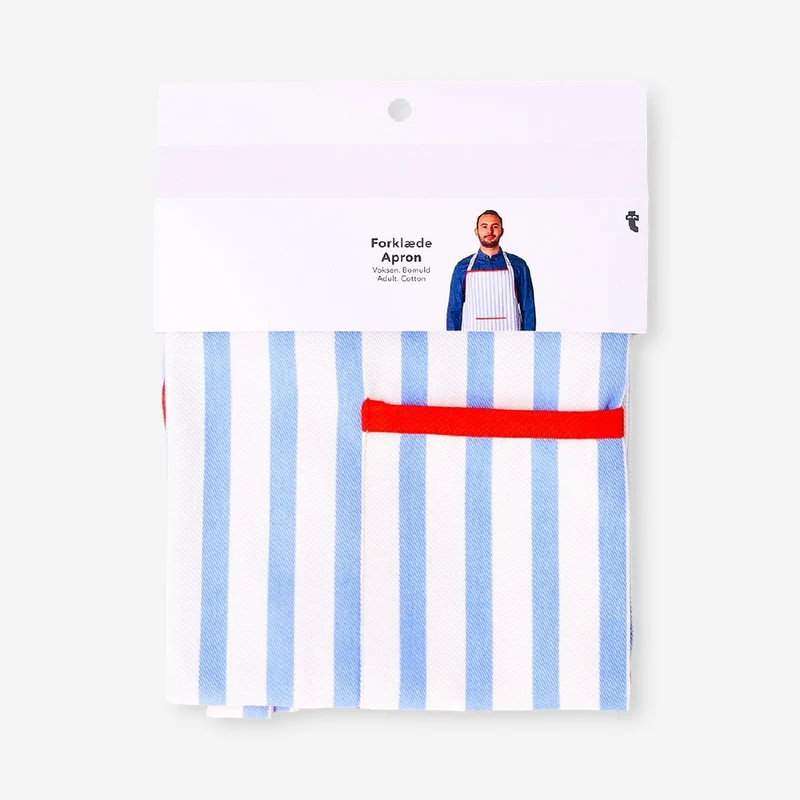 Apron with blue stripes - For adults