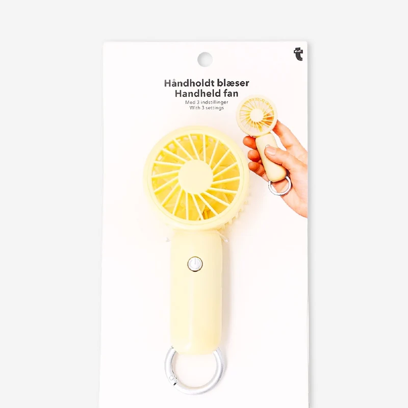 Handheld fan with 3 settings - Yellow