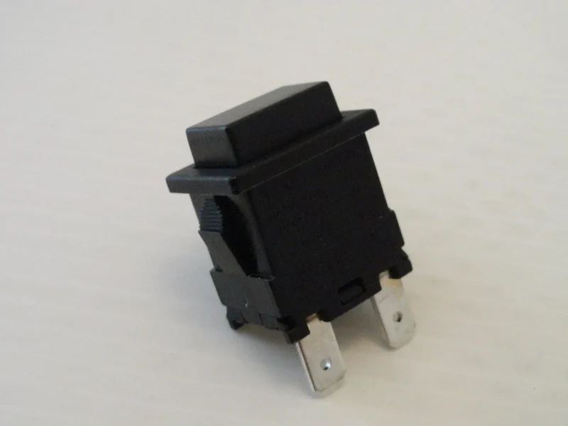 Pulsante ferro push unipolare 20x13 nero 2 contatti con 2 faston Universale