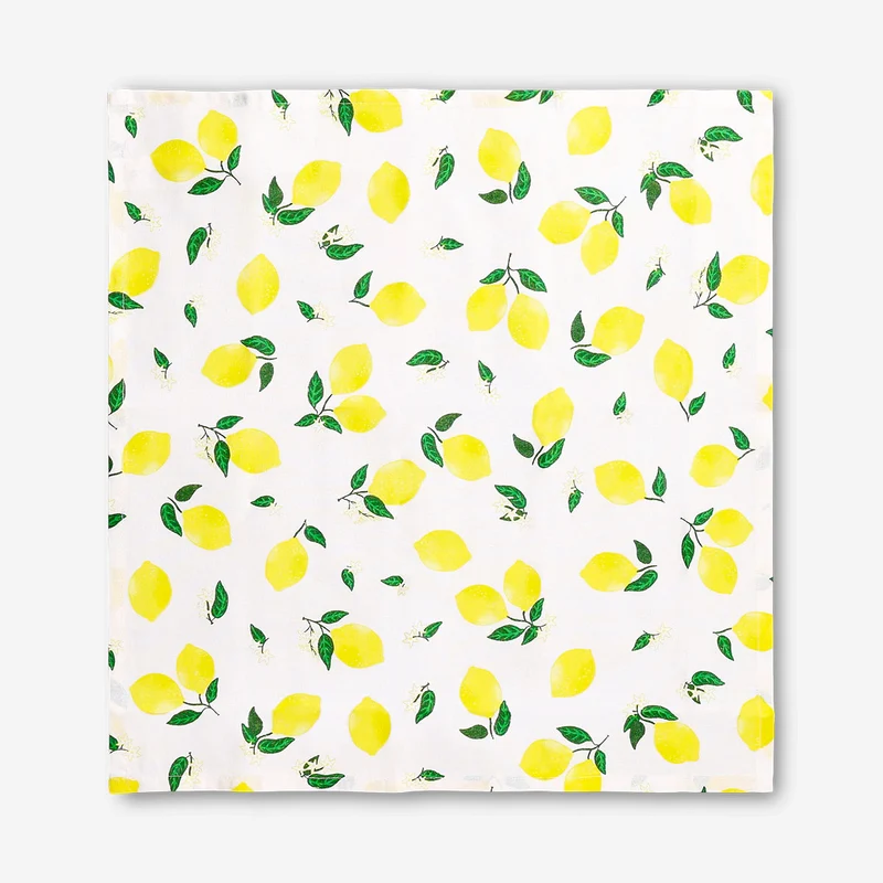Fabric napkins with lemon print - 2 pcs