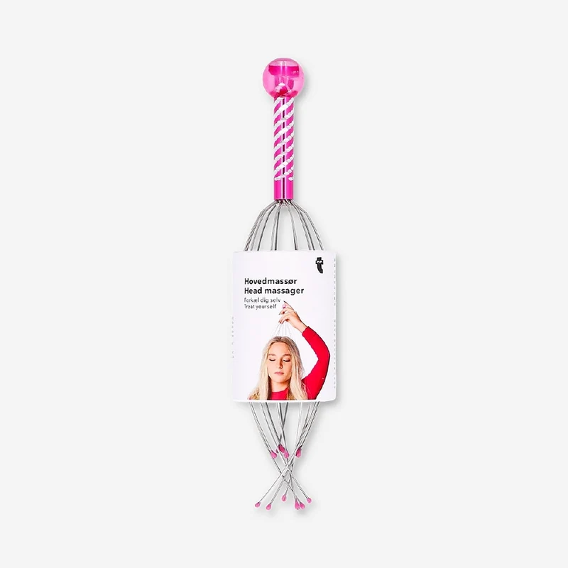 Pink head massager
