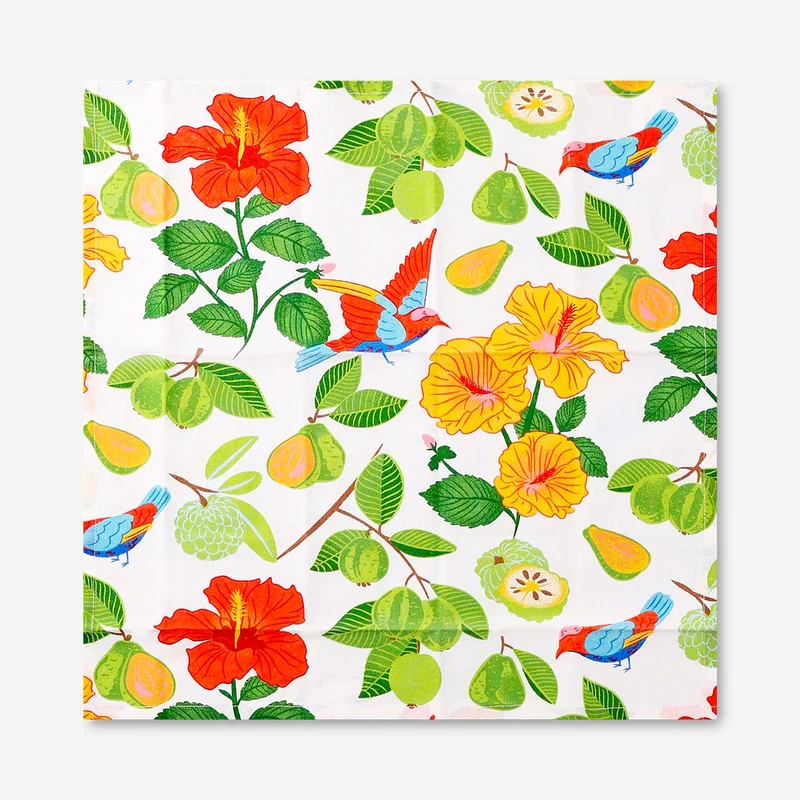 Fabric napkins with tropical print - 2 pcs