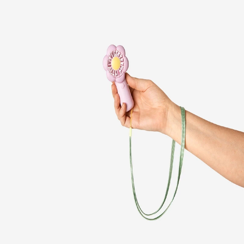 Handheld fan with strap - Flower