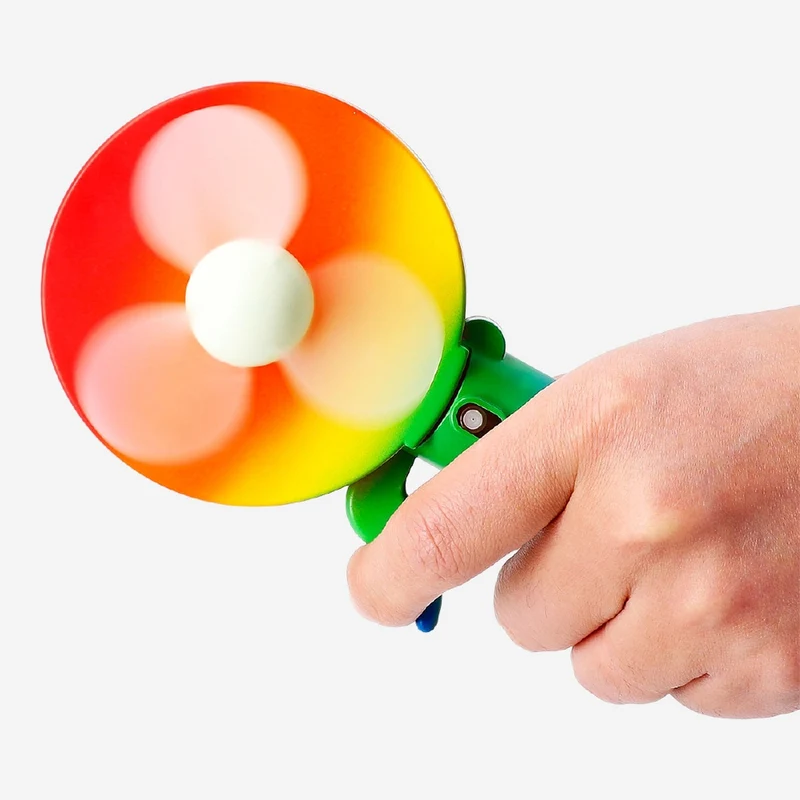Rainbow coloured handheld fan