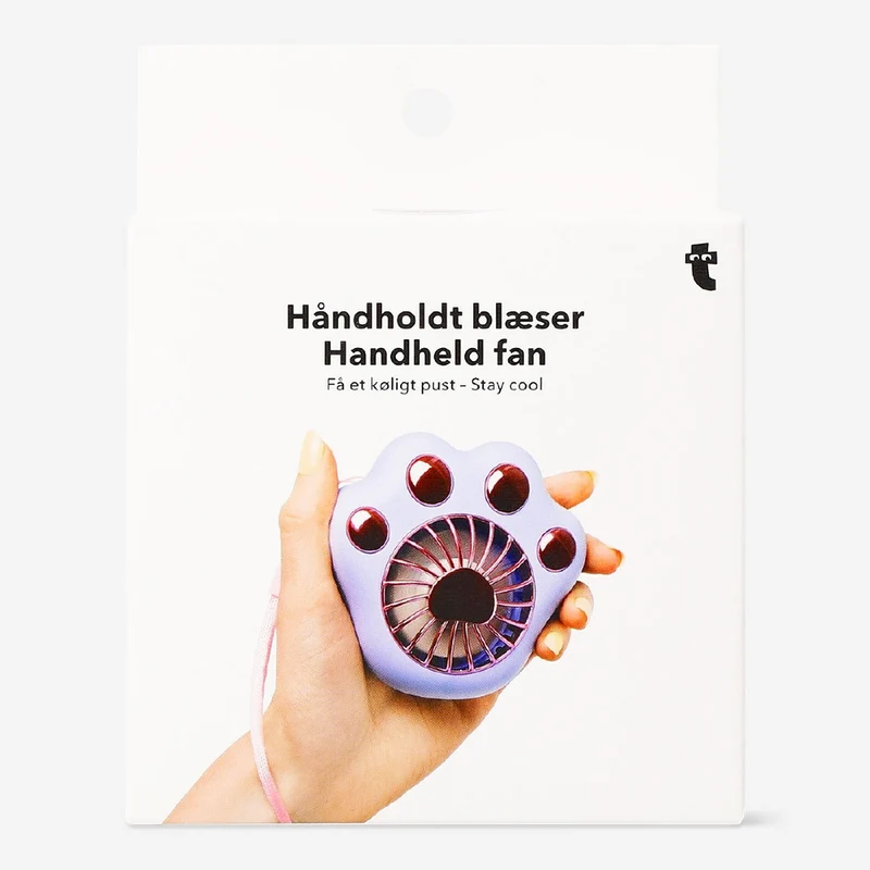 Handheld fan - Purple paw