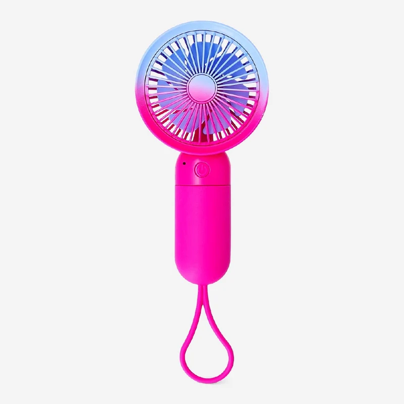 Handheld fan with strap - Gradient pink