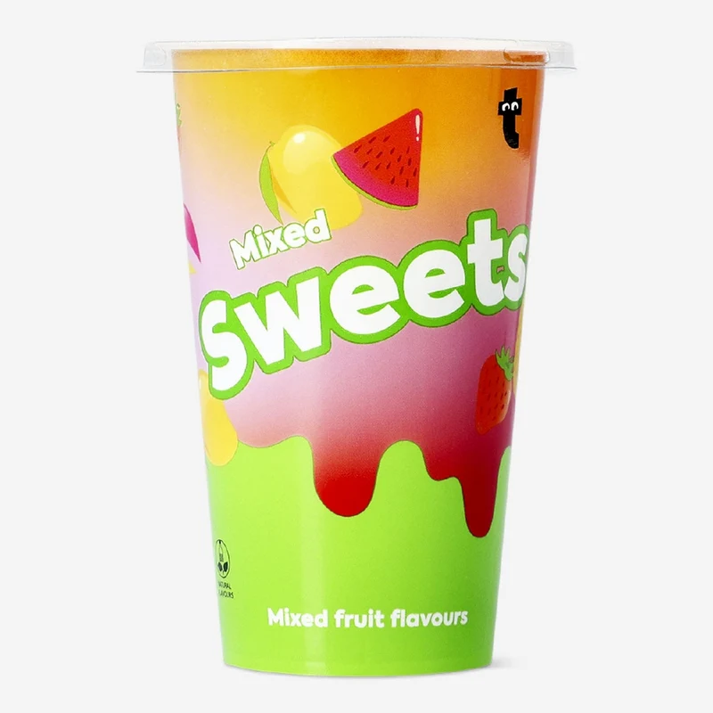 Mixed candy in a cup