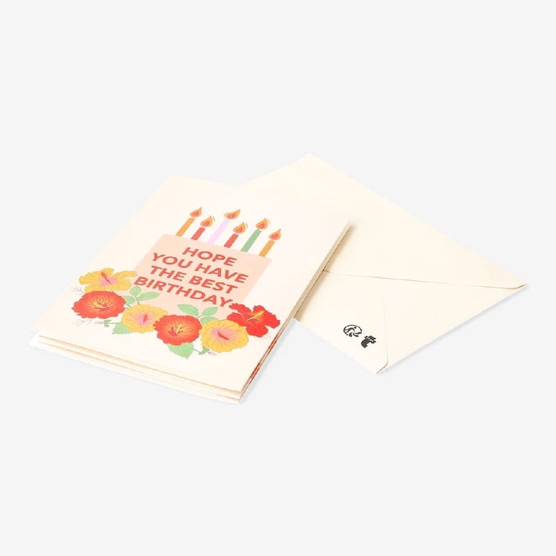 Birthday card - Fold out birthday candles