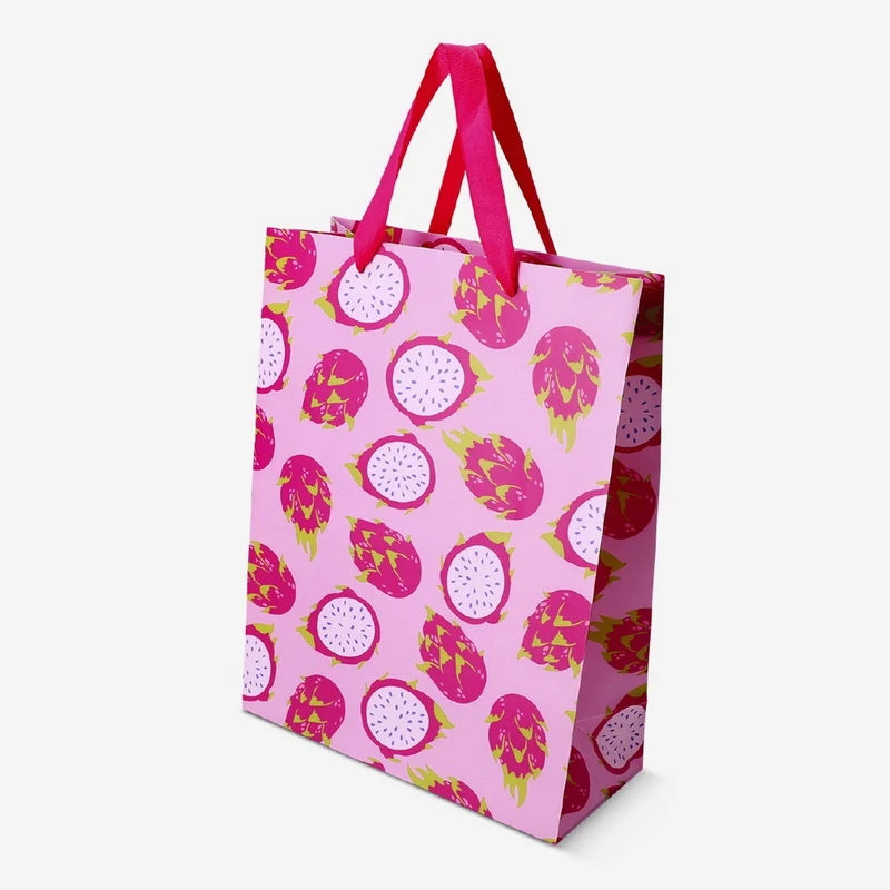 Gift bag with dragon fruit print - 25x33 cm
