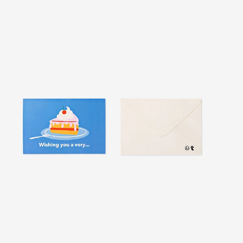 Birthday card - Pop up cake slice