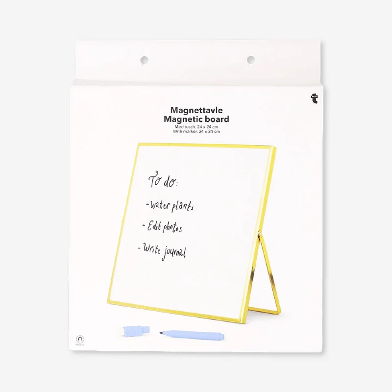 Gold magnetic board with marker