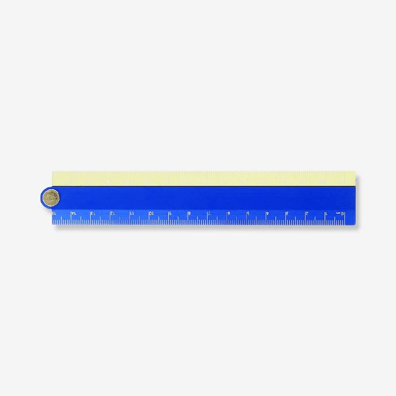 Foldable metal ruler with stencils