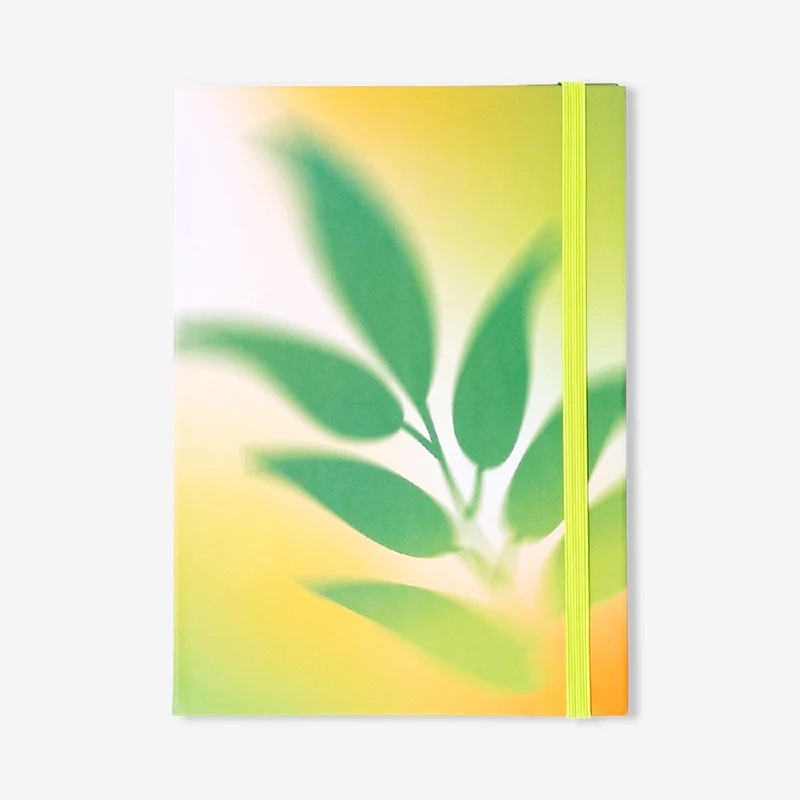Gradient notepad with pen and sticky notes