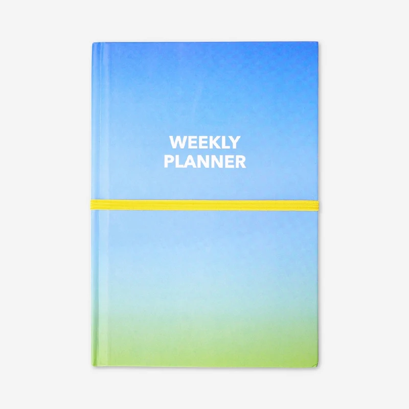 A5 blue weekly planner