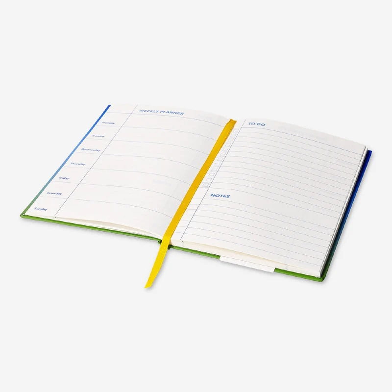 A5 blue weekly planner