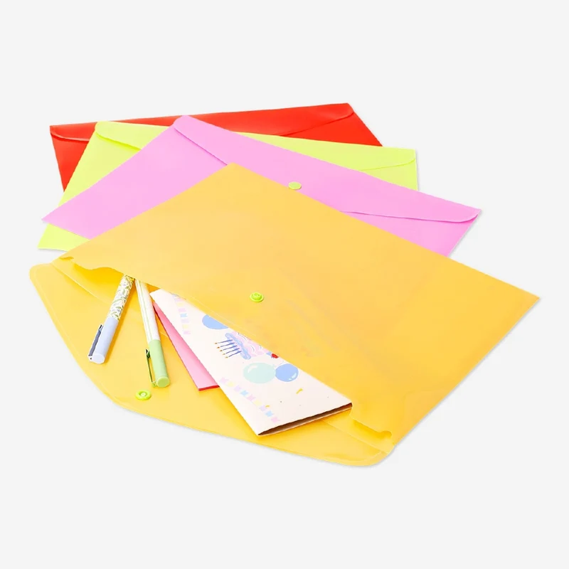 A4 colourful document folders - 4 pcs