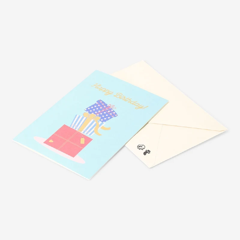 Birthday card - Stacked presents
