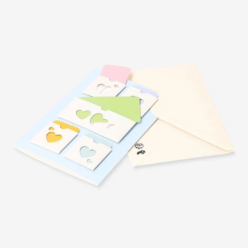 Greetings card - Small envelopes with hearts