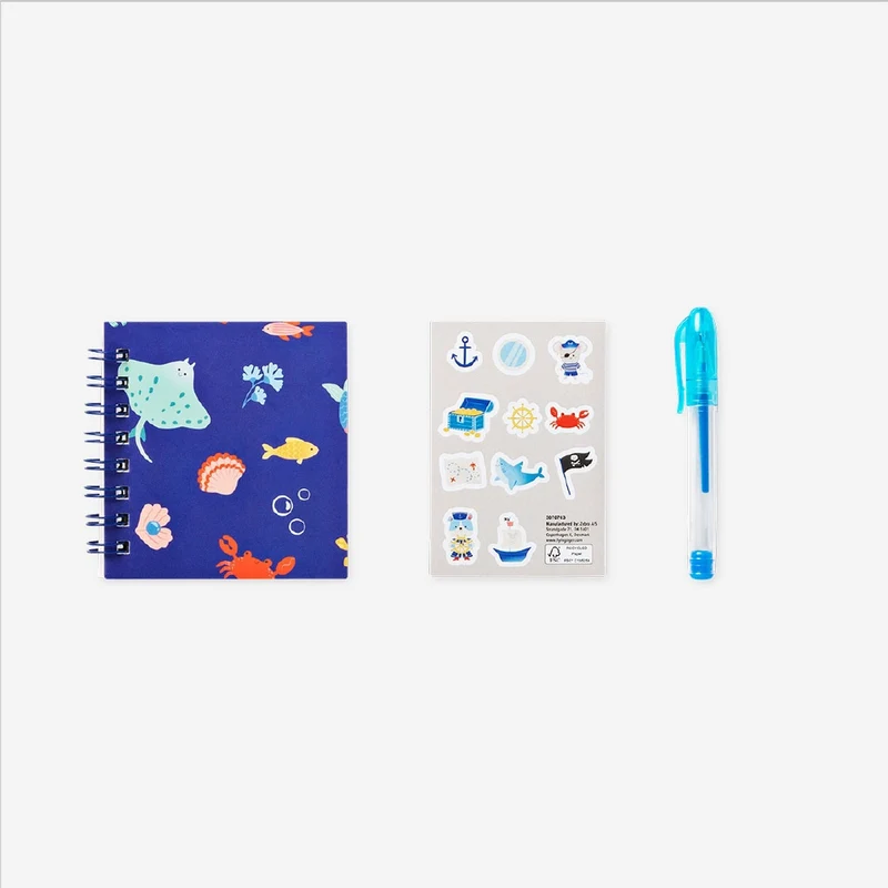 Stationery kit in mouse backpack