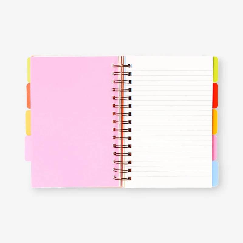 A5 leaf notebook with page markers