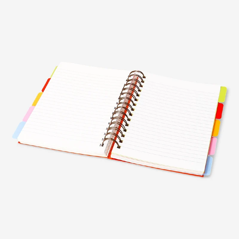 A5 leaf notebook with page markers