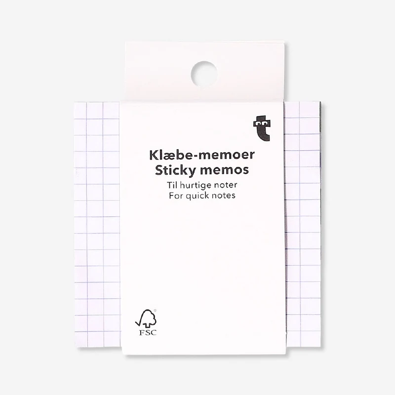 Sticky memos with grid pattern