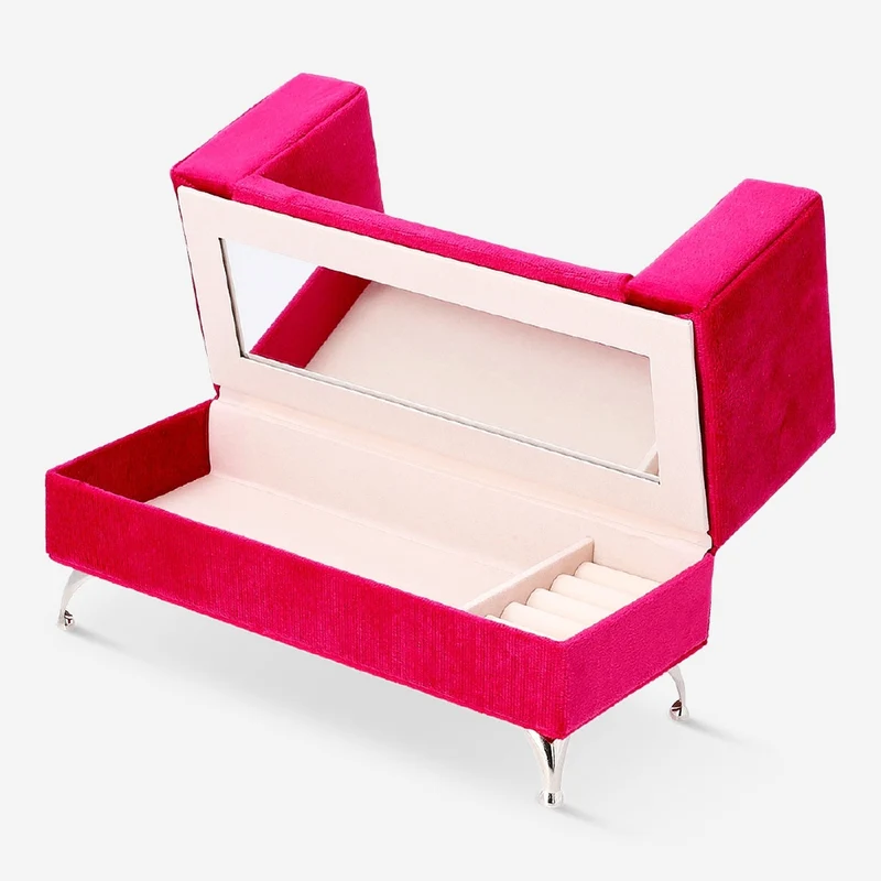 RuPaul's Drag Race x Flying Tiger Copenhagen - Velvet jewellery box as pink sofa