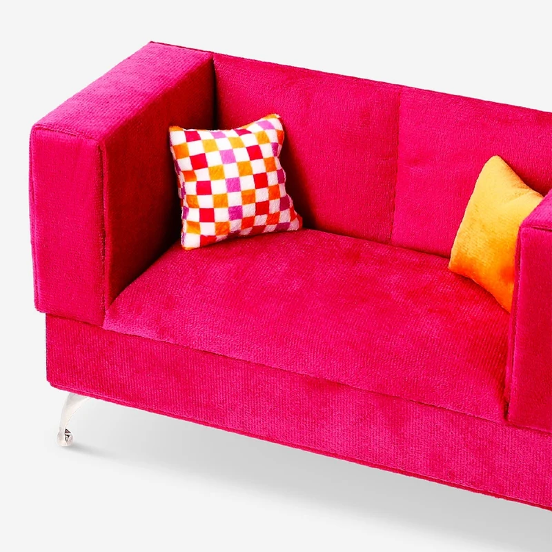 RuPaul's Drag Race x Flying Tiger Copenhagen - Velvet jewellery box as pink sofa
