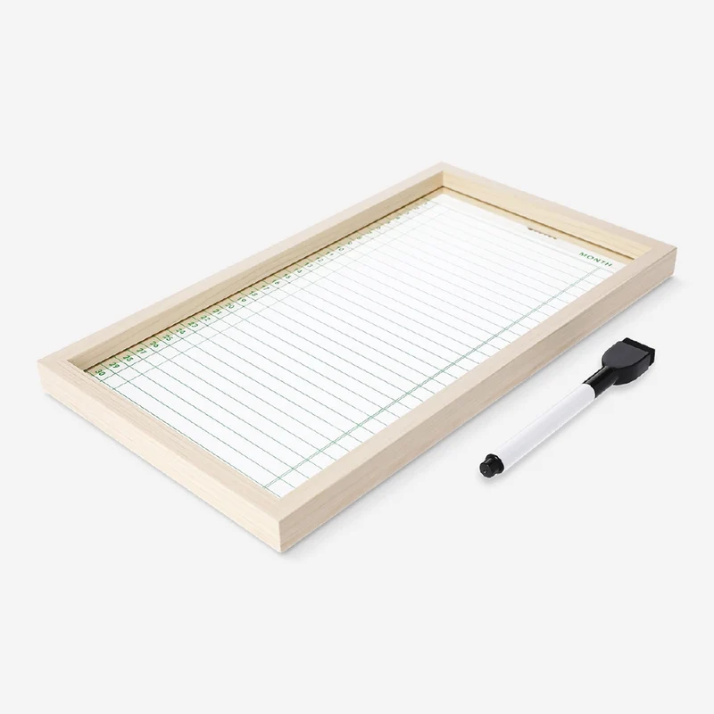 Glass planner board with marker