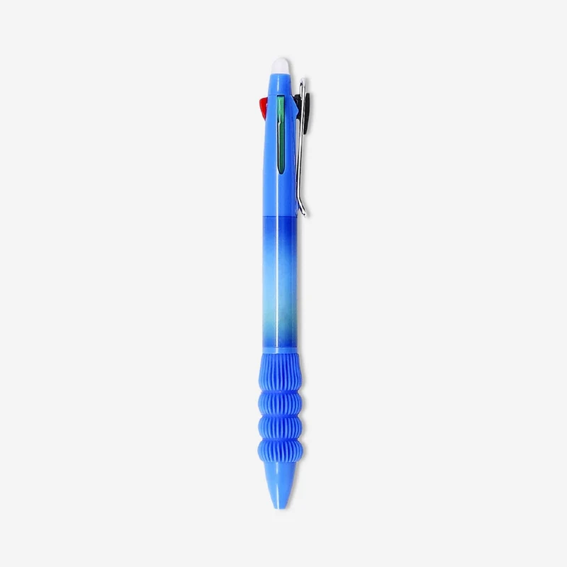 Blue multi coloured erasable gel pen