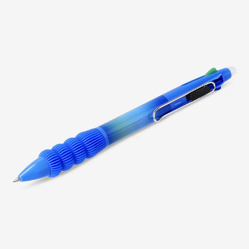 Blue multi coloured erasable gel pen