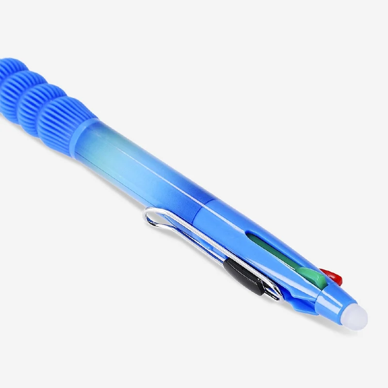 Blue multi coloured erasable gel pen