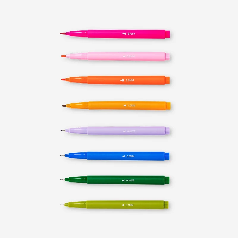 Set of drawing pens in tin box - 8 pcs