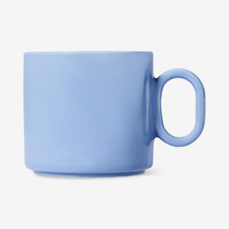 Designer Collection - Blue mug with oval handle - 313 ml